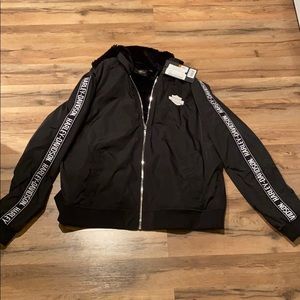 NWT HARLEY LINED ZIP UP CROPPED JACKET